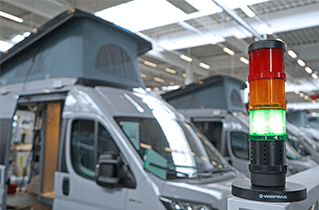 Success Story: Safe production at HYMER thanks to CO2 traffic lights