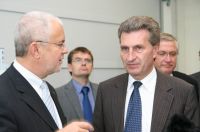 Ministerpräsident Oettinger und Volker Kauder bei WERMA